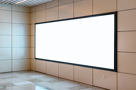 Subway station advertisement boardのeditorial素材