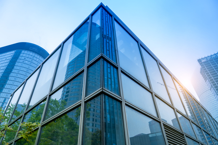 Windows of a modern business buildingのeditorial素材