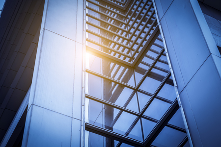 windows of business buildingのeditorial素材