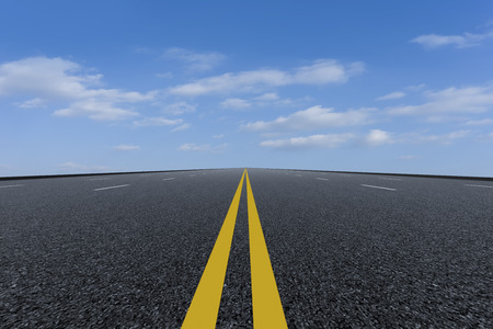 Empty asphalt road