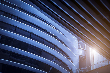 Close-up of modern commercial building in Chinaのeditorial素材
