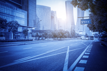 Modern commercial buildings in the cityの写真素材