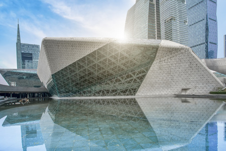 Modern architectural buildings in Guangzhou Cityのeditorial素材