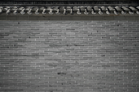 Chinese courtyard wallの写真素材