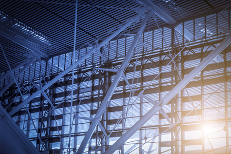 Part of steel structure buildingの写真素材