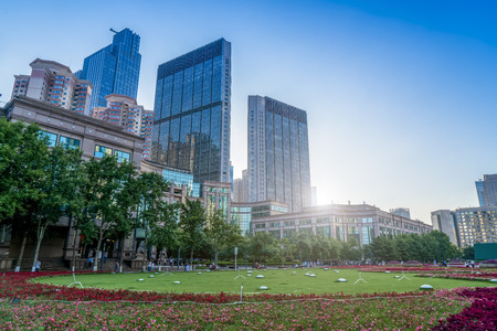 Urban architectural landscape in Qingdaoの写真素材