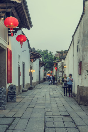 Ancient building at Fuzhou streetのeditorial素材