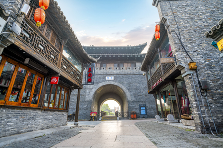Old city building, Guandong street, Yangzhouのeditorial素材