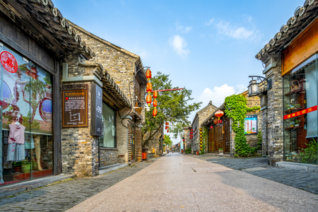 Old city building, Guandong street, Yangzhouのeditorial素材
