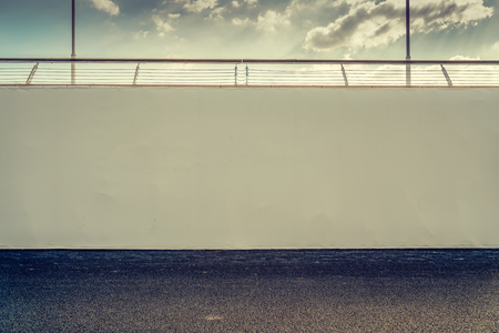 Retro blank wallの写真素材