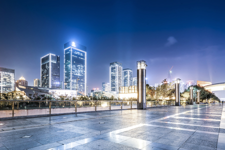 Shenzhen city night sceneの写真素材