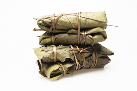 Zongzi on a white backgroundの写真素材