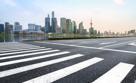 Urban roads and architectural landscapeの写真素材