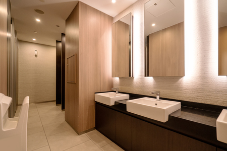 Hotel or mall bathroom interiorのeditorial素材