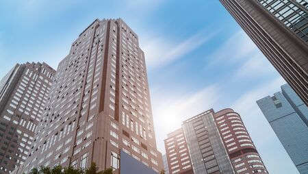 Modern architectural landscape office building