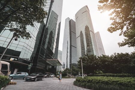 Shanghai Lujiazui Modern Architecture Office Buildingの写真素材