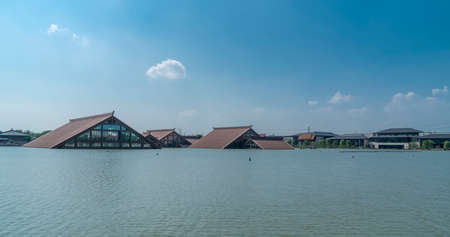 Shanghai Guangfulin Ruins Water Buildingのeditorial素材