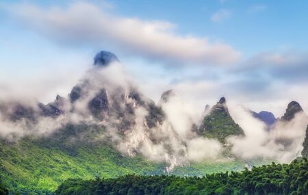 Cloudy Guilin sceneryの写真素材