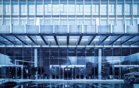 Modern office building entranceのeditorial素材
