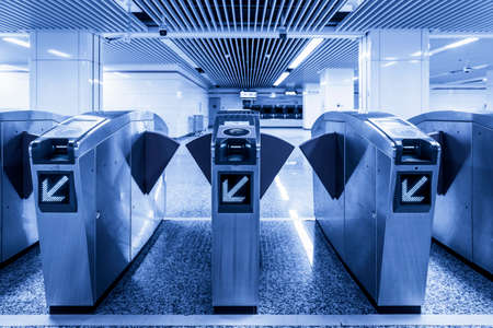 Subway station entrance gate