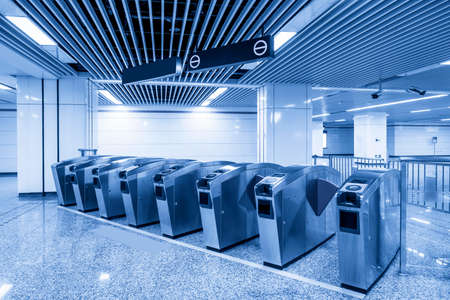 Subway station entrance gate
