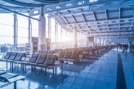 Airport terminal waiting hallのeditorial素材