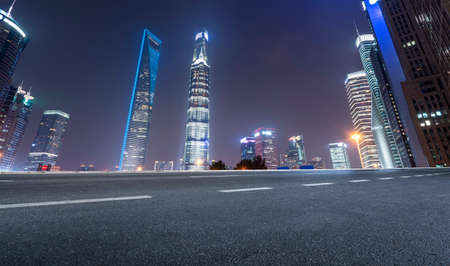 Highway and modern buildings
