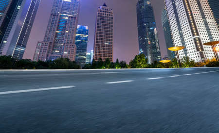 Highway and modern buildings