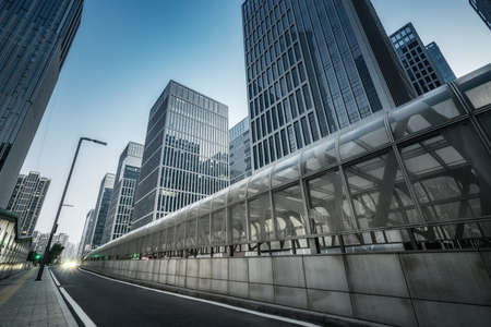 Modern architectural landscape of Jinan High-tech Zoneの写真素材