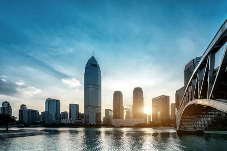 Cityscape of Shaoxing, Zhejiangの写真素材