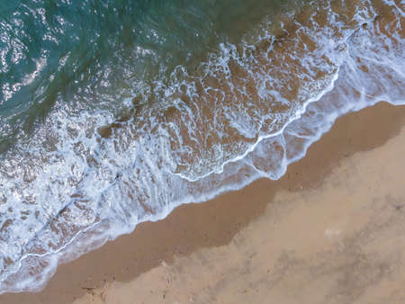 Aerial photography coastline beach wave background