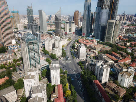 Architectural landscape of Tianjin city center
