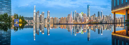 Sichuan and Chongqing urban architectural landscapeの写真素材