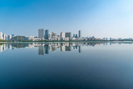 Xiamen City Architecture Landscape Skylineの写真素材
