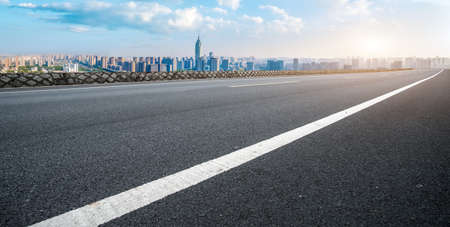 The Way Forward and Financial District Buildingsの写真素材