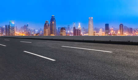 The Way Forward and Financial District Buildingsの写真素材