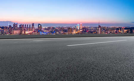 The Way Forward and Financial District Buildingsの写真素材