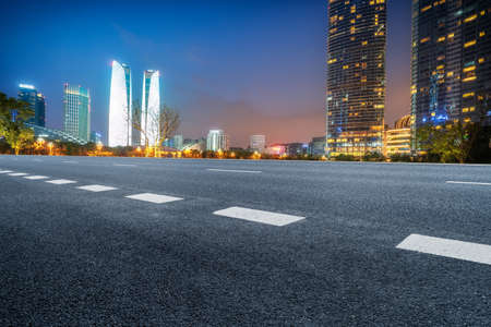 The Way Forward and Financial District Buildingsの写真素材