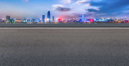 The Way Forward and Financial District Buildingsの写真素材