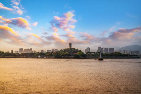 outdoor sky city buildings skylineの写真素材