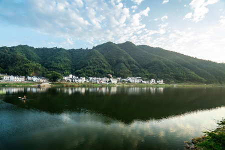 Huangshan Huizhou Shili Gallery Landscapeの写真素材