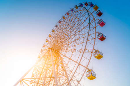 Outdoor Urban Ferris Wheel Closeupの写真素材