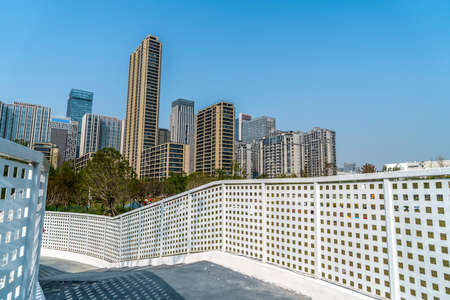 outdoor urban modern real estate backgroundの写真素材