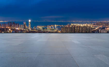 Floor tiles and urban architecture landscapeの写真素材