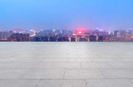 Floor tiles and urban architecture landscapeの写真素材