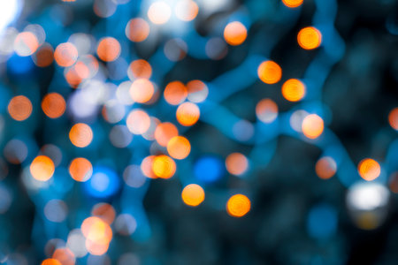 Outdoor light and shadow spot night sceneの写真素材