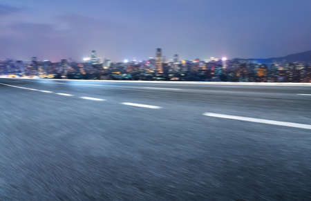 The road ahead and the urban architecture landscapeの写真素材