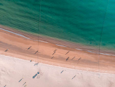 Aerial photography coastline beach and ocean seascapeの写真素材