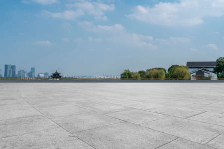 Road ground and urban modern buildingsの写真素材