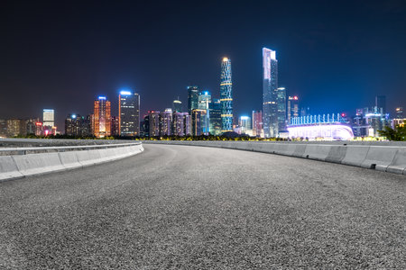 Outdoor city road and cityscapeの写真素材